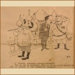 Карикатура из газеты ''Северное слово'', издававшейся в Финляндии для советских военнопленных. 1942 г. Из фондов НА РК 
